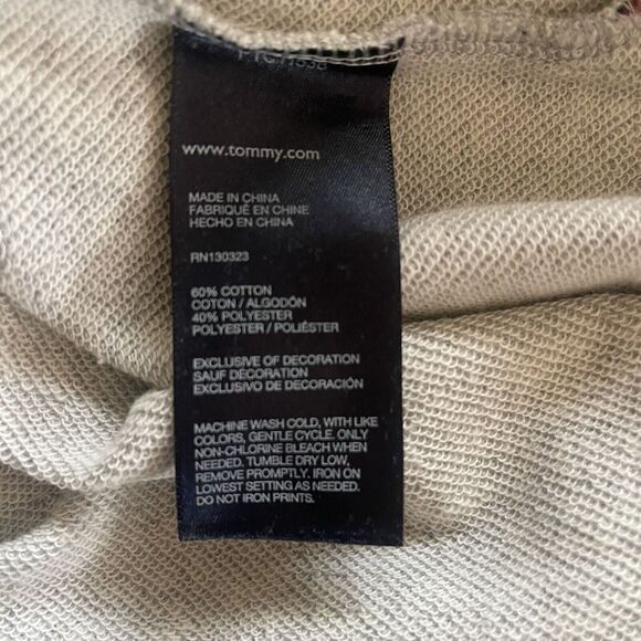 Tommy Hilfiger Girls Flag Stripe Logo Graphic Sweat Shirt Hoodie Dress Sz 8/10 M - Picture 9 of 12